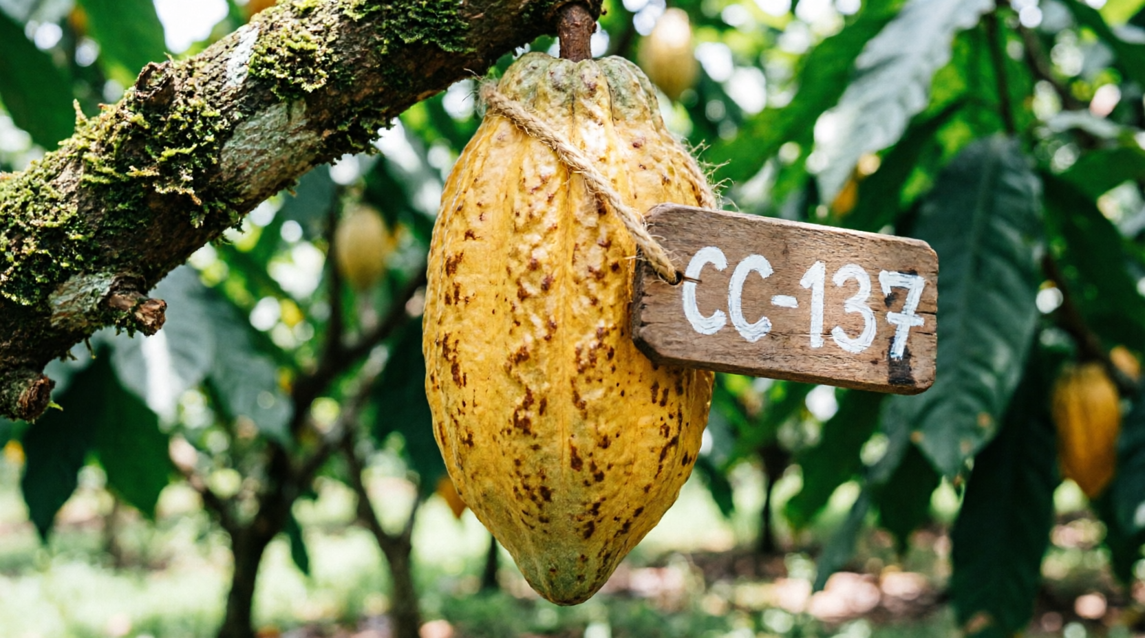 Mazorca de cacao, clon CC-137