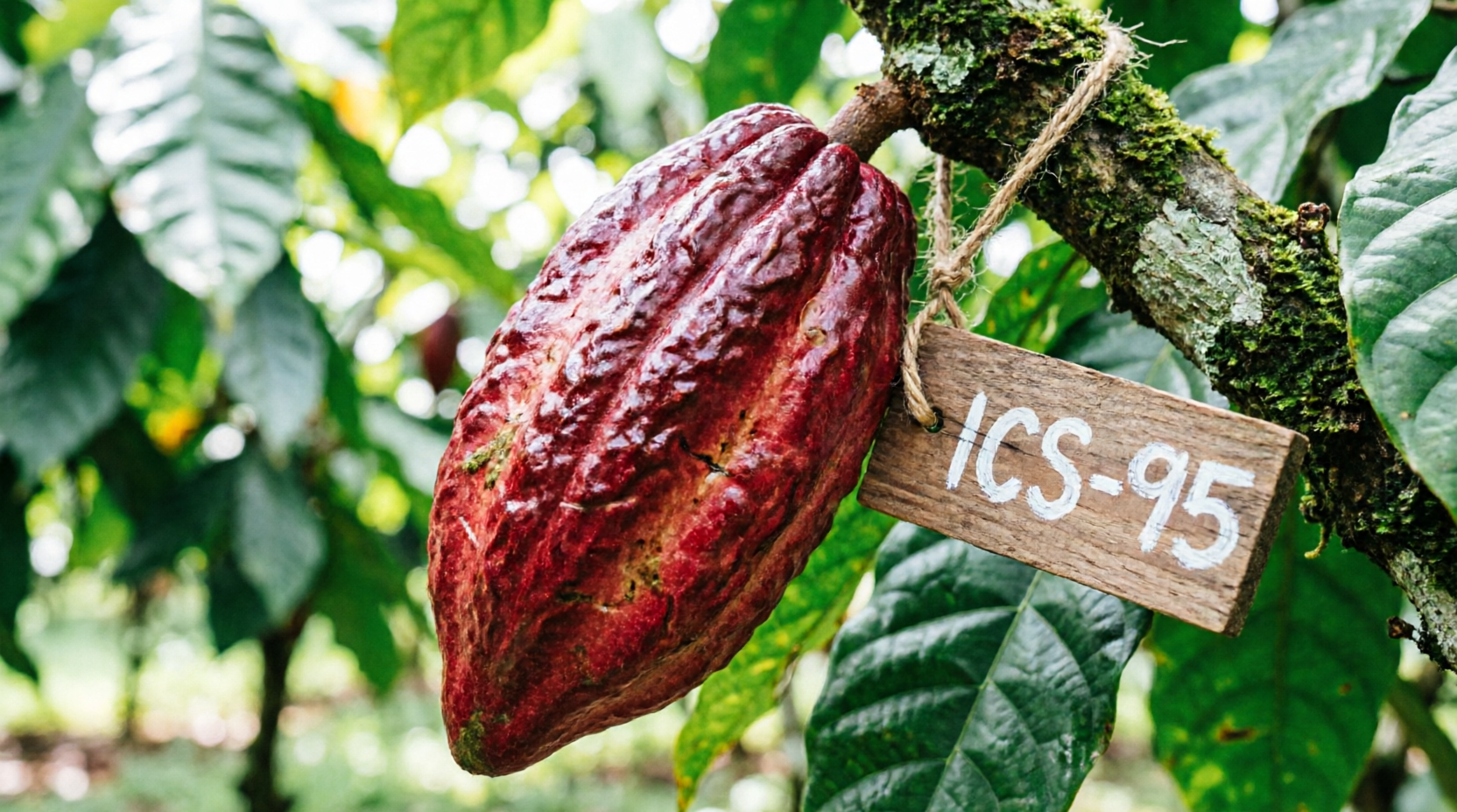 Mazorca de cacao, clon ICS-95