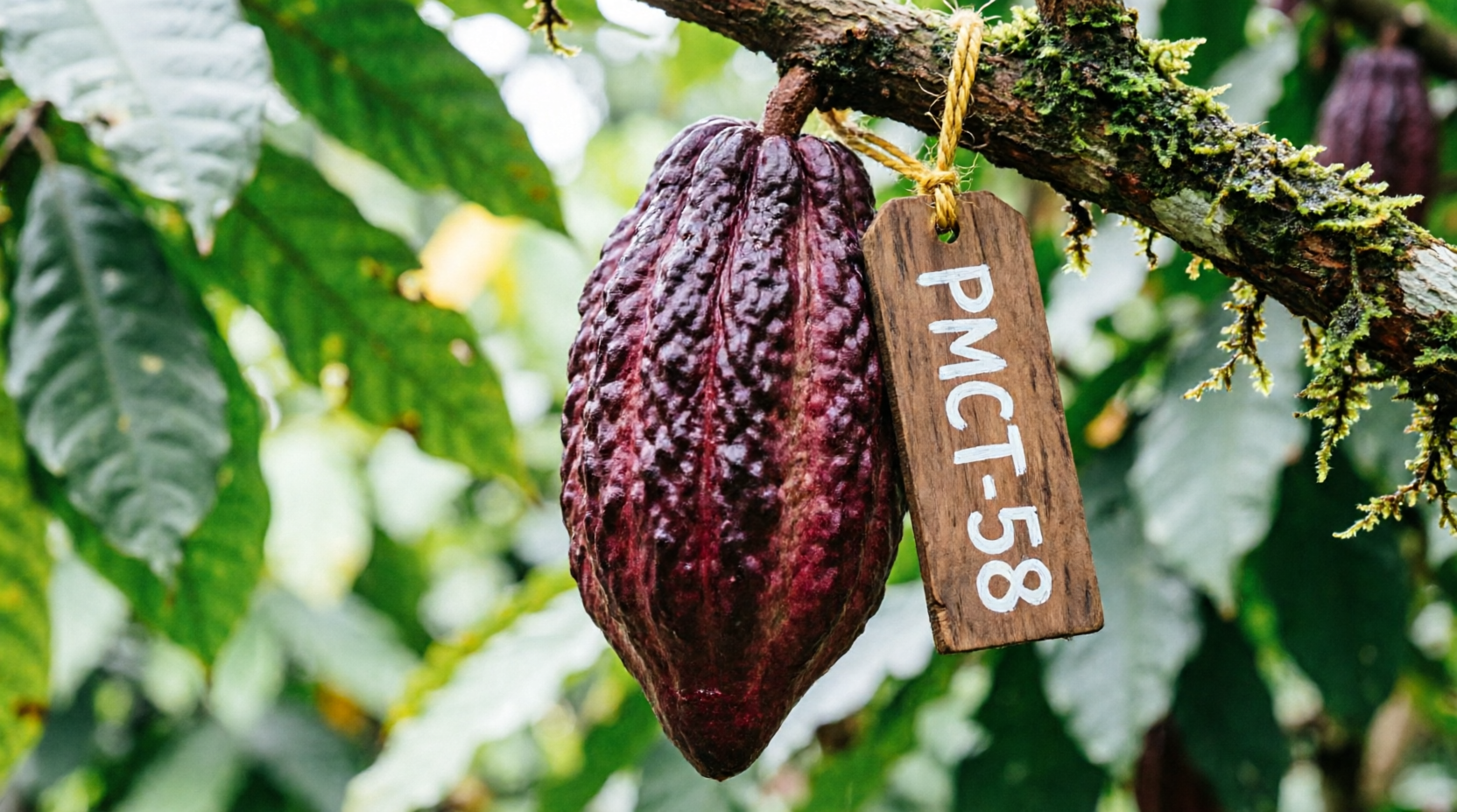 Mazorca de cacao, clon PMCT-58